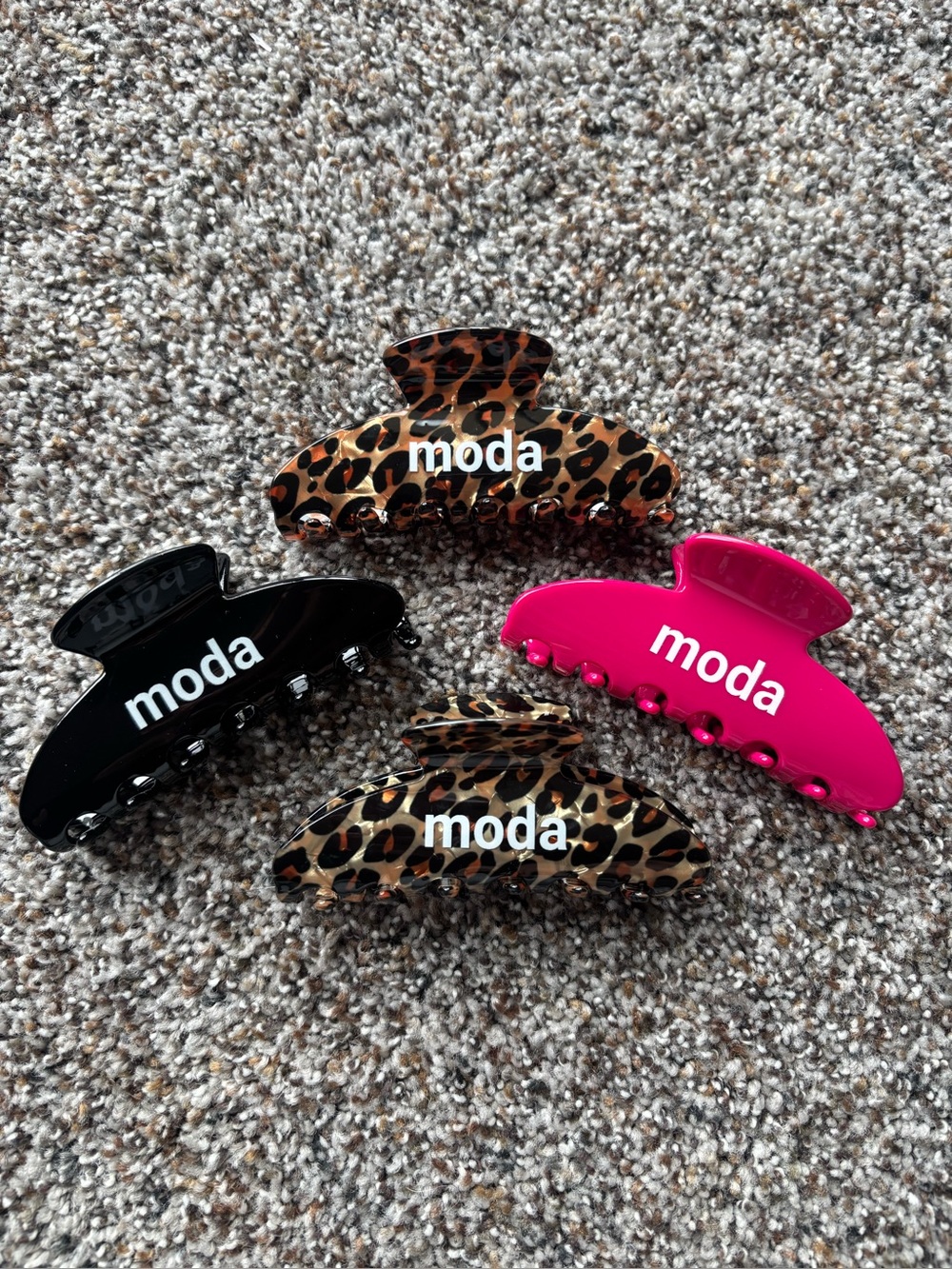 Moda Hair Claw Clip Set Leopard Pink Y2K Coquette Hair Accessories